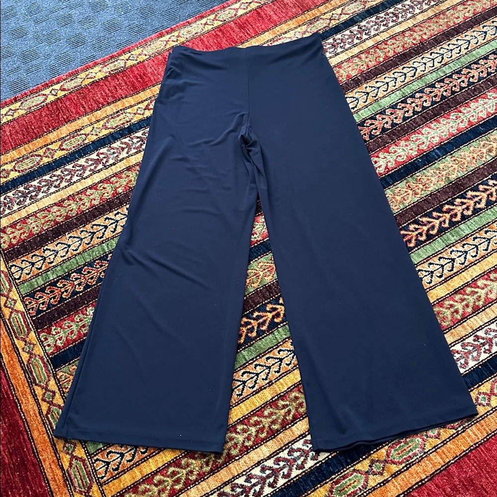LAUREN Ralph Lauren Navy Wide Leg Pants - Picture 7 of 9
